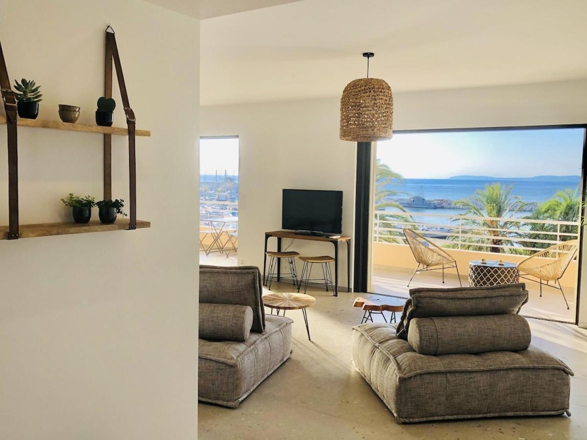 Appartement T3 Lumineux Traversant Totalement Neuf En Face De La Plage Front De Mer Vue Sur Les Iles Vue Mer Panoramique Assuree Residence De La Plage Centre Ville Du Lavandou 3Eme Etage Avec Ascenseur Appartement T3 Ле-Лаванду Экстерьер фото